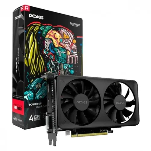 Placa De Vídeo Amd Radeon Ddr5 04Gb/128 Bits Rx550 Pcyes Edge, 2 Fans, Dp, Hdmi, Dvi, Pvex