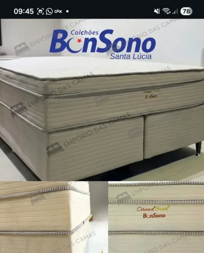 Cama queen size molas pocket ensacadas bonsono base bipartida