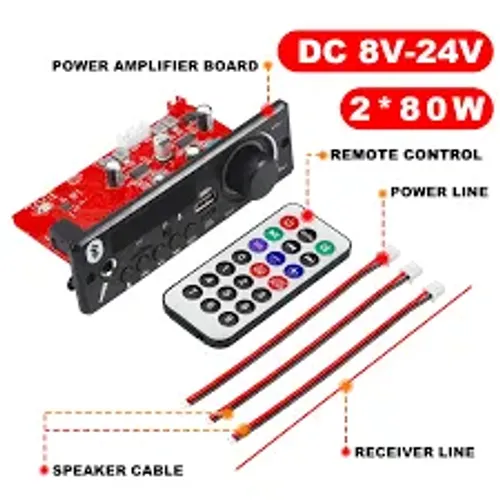 amplificador bluetooth mp3 wma ape placa decodificadora 12v 80w handsfree microfone de áud