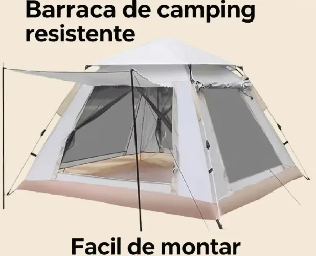 Barraca Camping automática(5 lugares)1 porta ,3 janelas, proteção solar. Promoção.Oferta.