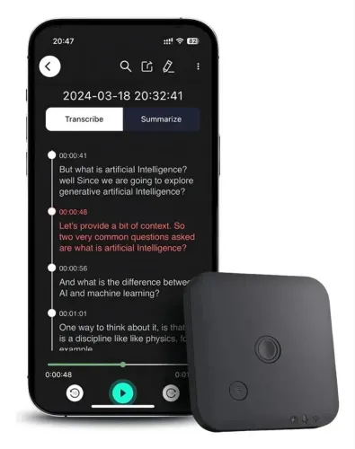 Gravador de voz inteligente AI Focase