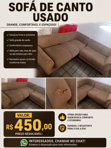 Sofa usado em bom estado