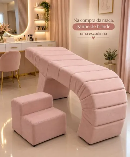 Maca estética Luxury(Brinde escada (2 degrais) para maca)