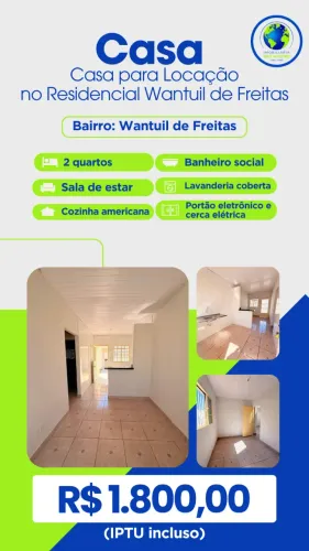 Casa para Locação no Residencial Wantuil de Freitas