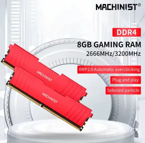 MEMORIAS DDR4 8GB 2666MHZ MACHINIST GAMER