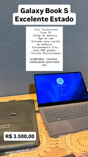 Notebook Galaxy Book S - Core i5 Samsung