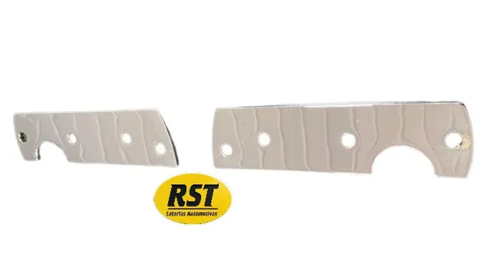 Suporte Lanterna Traseira Chevrolet Pick Up Boca de Sapo / Boca de Bagre Par Chapa Cromada