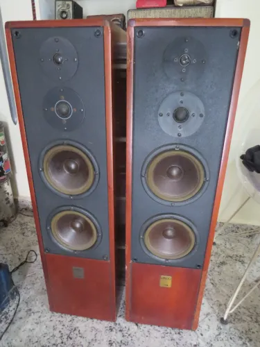 par de caixas de som antigas lando lx 14