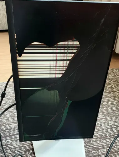 Monitor Dell P2425H Full HD 100Hz com Tela rachada para Peças