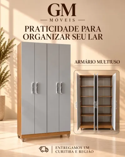 Armario multiuso com prateleiras - entrego hoje