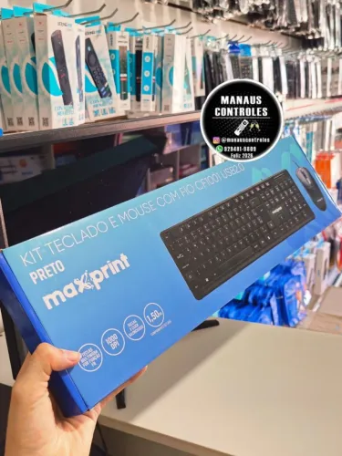 Kit teclado e mouse com fio USB2.0