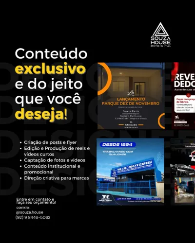 Criação de Conteúdo Post, Flyer, Reels, Vídeos, Social Midia