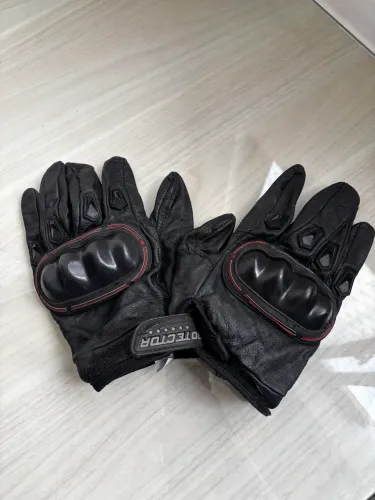Luvas motociclista de couro legítimo