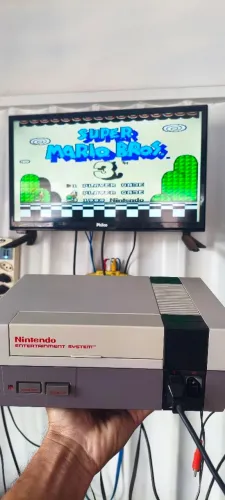 Nintendinho nes 8bits Playtronic cathucho Mario Bros 3 original vai completo revisado