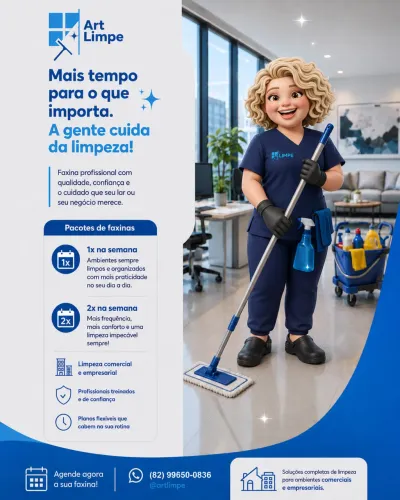 Faxina Residencial e Comercial | Limpeza Profissional em Arapiraca