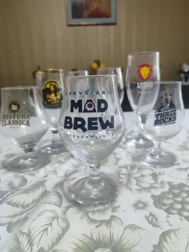 Lote com 8 Taças de Cerveja artesanal Cervejarias variadas
