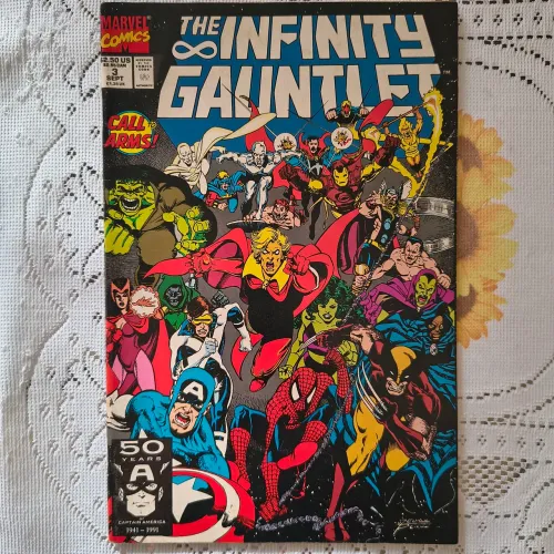 HQs Marvel EUA: The Infinity Gauntlet 3 (1991) - Estado Excepcional / Near Mint (NM)