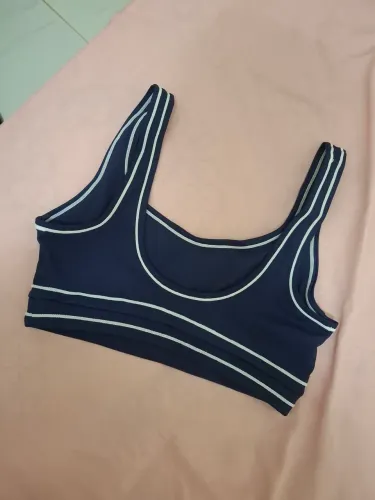 Conjunto de academia azul marinho calça e top
