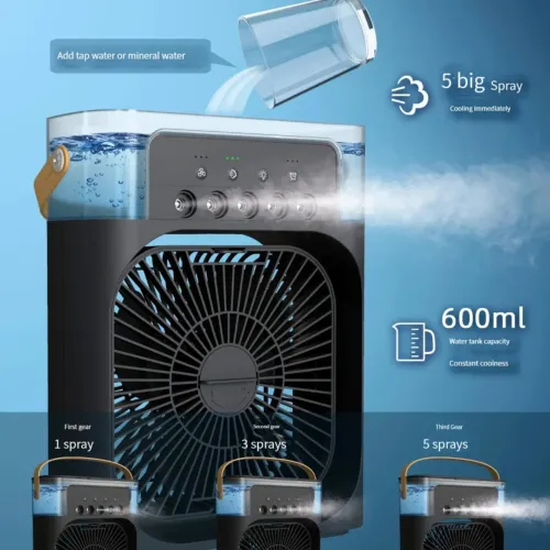 Ventilador com umidificador de ar - 3 em 1 - entrega grátis