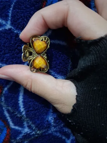 Presilha de Cabelo Mini Piranha em Metal - Estilo Vintage