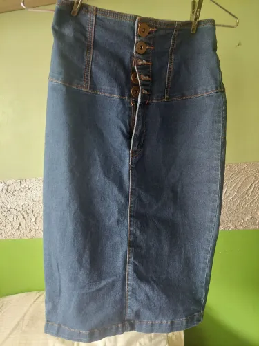LIQUIDAÇÃO HOJE!!Saia Jeans Infantil Tam.10/P - Seminova