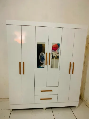 Guarda Roupa Com Espelho Novo + Entrega Grátis