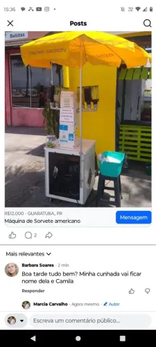 Vendo máquina de Sorvete americano 