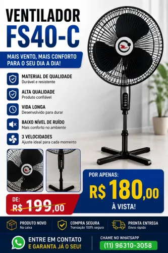 Ventilador silencioso 127volts , novo na caixa com garantia 