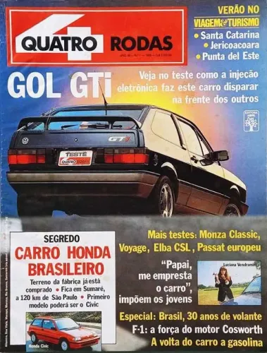 Gol GTI 1989, Monza Classic - Revista Quatro Rodas com teste