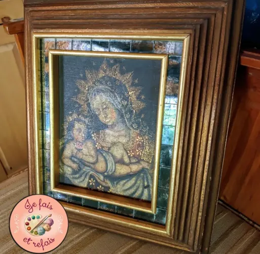 Quadro Antigo "Madona"