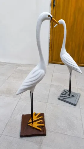 Garças Decorativas em Cimento