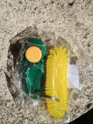 Clicker Adestramento Cães E Gatos Com Pulseira Espiral