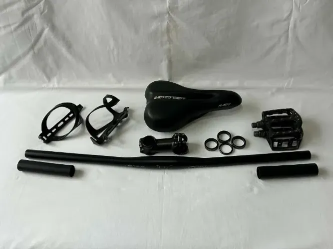 Kit Combo 6 Peças Mesa Guidão Manopla Selim Pedal USADO