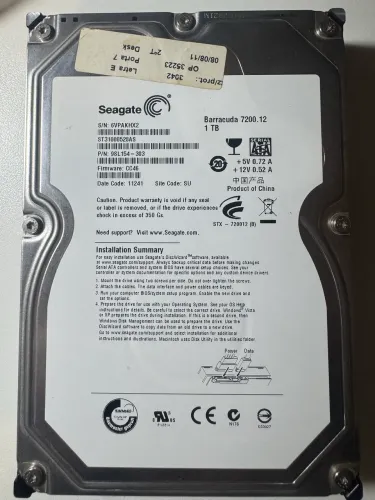 HD Seagate Barracuda 1TB 7200RPM SATA - Usado