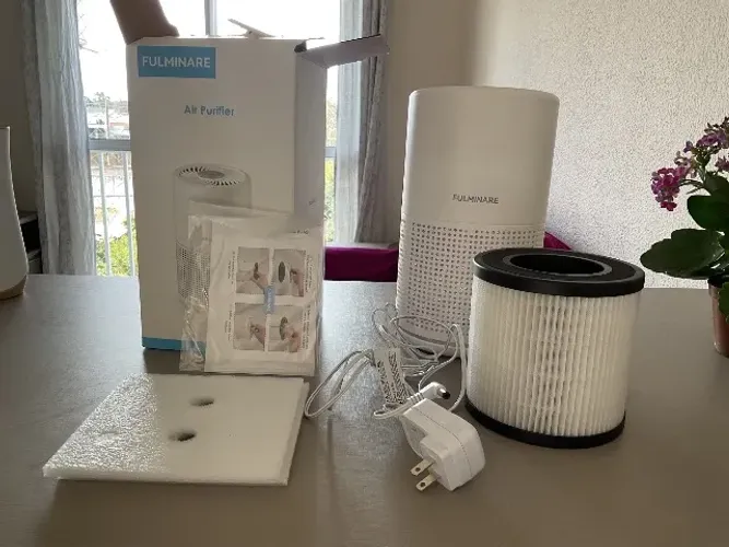 Purificador de ar silencioso com filtro Hepa H13 e luz branco 