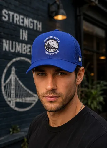 Boné Masculino Trucker Golden State Warriors - Novo - Original