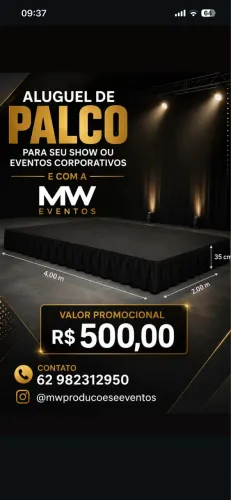 Aluguel de palco para eventos 