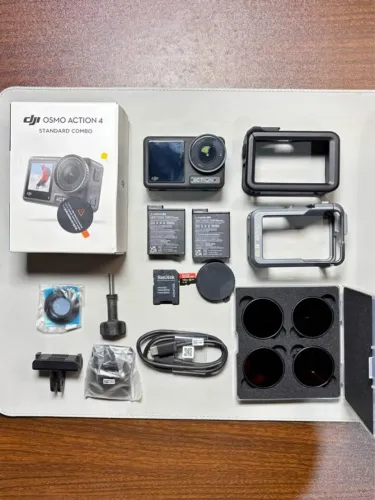 DJI Osmo Action 4 Standard Combo + Cartão SD 128GB + Filtros ND + Bag + Acessórios