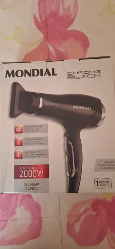 Secador Mondial Chrome Black