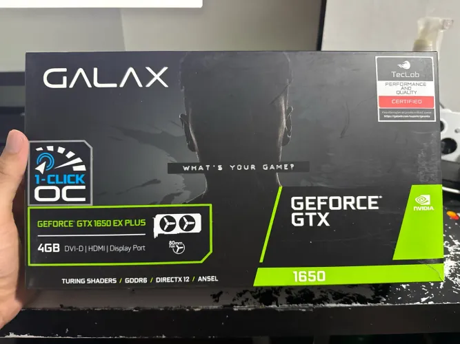 Placa de Vídeo GALAX GeForce GTX 1650 EX PLUS 4GB GDDR6 - Com Caixa