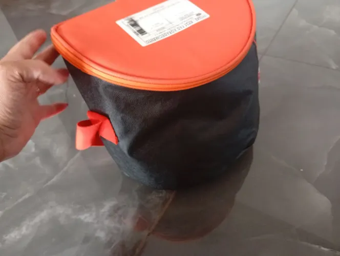 Bolsa Térmica Seara - Preta e Laranja - Nova (Ideal para Marmita/Lanche)