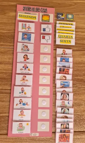Quadro de rotina infantil