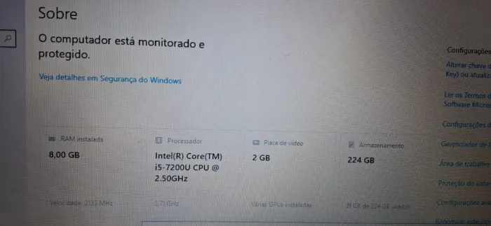 Notebook Acer i5 7200U Nvidia 2gb