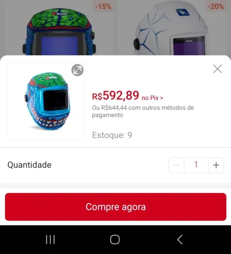 Máscara de solda boxer