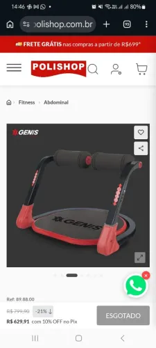 Plataforma abdominal AB MAX GENIS POLISHOP