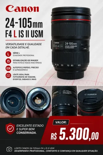 Lente Canon 24-105mm F4 L IS II USM