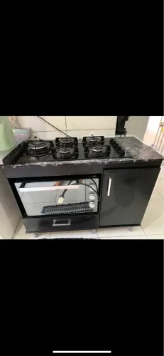 Fogão cooktop + balcão + gabinete de banheiro com Cuba e pia incluso 
