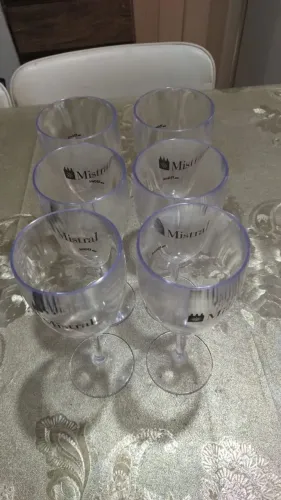 Jogo 6 taças de acrílico 150 ml