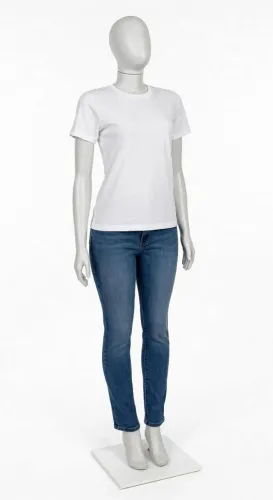 Manequim Feminino Seminovo Com Base - Branco Brilho