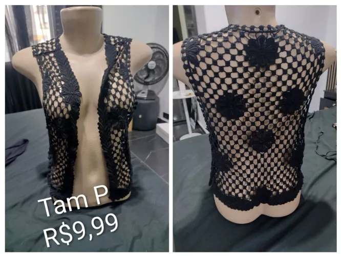 Roupas femininas Tam e valor nas fotos 